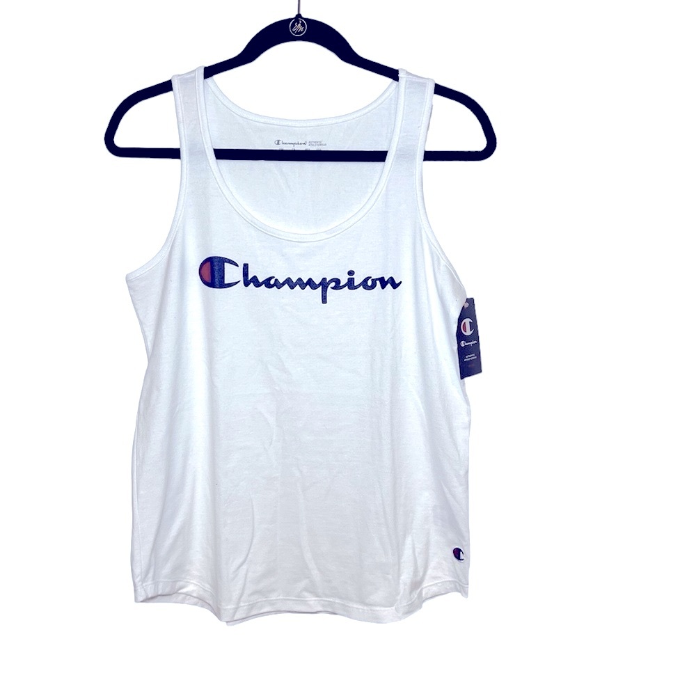 Champion Women Sleeveless White Tank- Size: Small - Picture 2 of 4